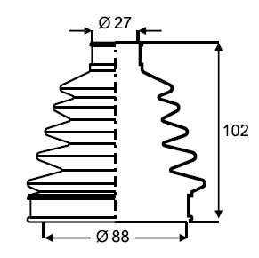 FUELLE (L/R) REN DUSTER (c/abrazaderas y grasa)