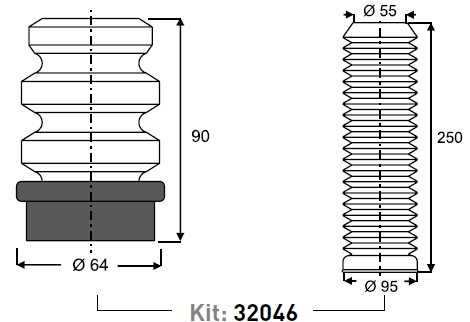 TOPE y FUELLE AM (D) VW POLO 00/02 / SEAT IBIZA 99/... / CORDOBA 99/... / TOLEDO
