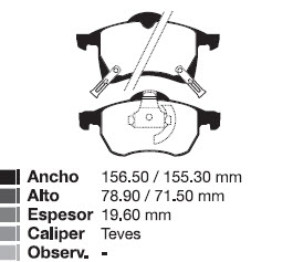 PAST CHEV ASTRA 99/... C/ABS  / ZAFIRA 01/...  del