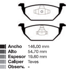 PAST VW CROSSFOX / FOX / SURAN / GOLF IV / POLO NUEVO 18/...  / VIRTUS / UP  /  NEW BEETLE / BORA 1.9 TDI 2.0  //  AUDI A1 10/... /  A3 97/02  //  SEAT LEON / TOLEDO 99/... S/SENS DEL