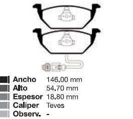PAST VW FOX 04/... / GOLF IV 1.6/1.9 D/2.0I 16V RESTYLING (c/sensor)(p/fundicion) // AUDI A3 00/04 //SEAT LEON 99/05 DEL