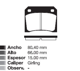 PAST FIAT 125 74/82 / 1500 66/70 / 1600 71/74 PEU 404 67/81 del