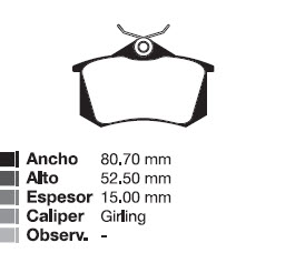 PAST VW BORA 00/... / POLO 18/...  / NEW BEETLE // CIT C4 / C4 LOUNGE  //  PEU 405   //  REN SENIC II  // AUDI A1 / A3  //  SEAT IBIZA TOLEDO TRAS