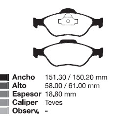 PAST FORD ECOSPORT 04/... FIESTA 01/... PUMA KA 1,3 02/... "TEVES"  DEL