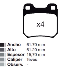 PAST CHEV VECTRA 2.0 2.5 91/... / OMEGA 2.0 90/94 / SAAB 900 96/... TRAS