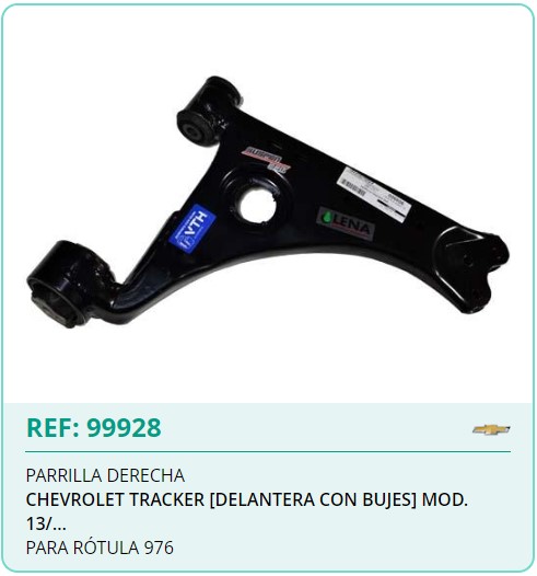 PARRILLA CHEV TRACKER DER S/ ROT